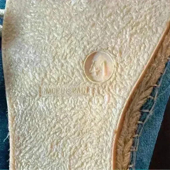 Blue suede women’s lace up espadrilles from Spain EUR size 41, US size 9.5 - Picture 9 of 9